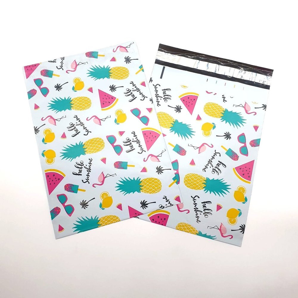 Hello Sunshine Summer 10 x 13 Poly Mailers Printed Bags For Mailing Shipping 25
